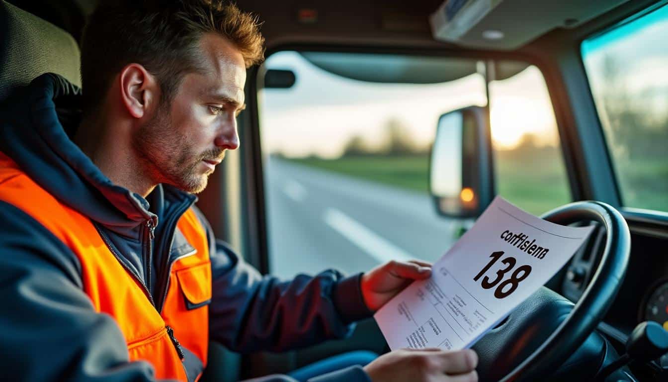 Illustration: Comprendre la classification et le rôle du coefficient 138 chez les chauffeurs routiers