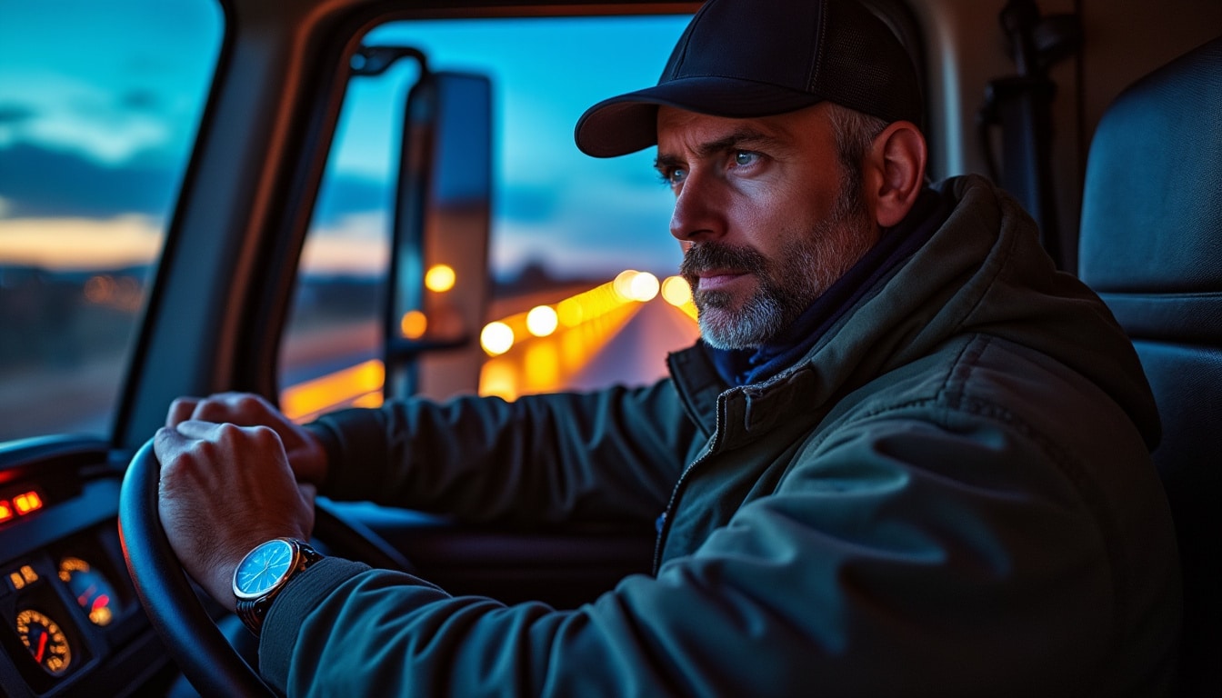 Illustration: Comprendre l’amplitude horaire spécifique au travail nocturne des chauffeurs routiers