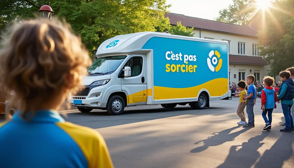 Le camion de l’émission C'est pas sorcier, symbole de la science accessible